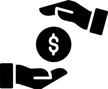 Dolar. Web simgesi basit illüstrasyon