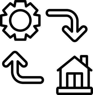 ev simgesi vektör illüstrasyonu