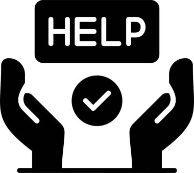 Yardım edin! Web simgesi basit illüstrasyon