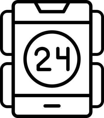 Takvim saat simgesi, vektör çizimi