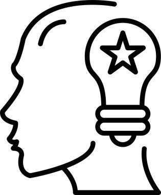 Yaratıcılık Fikri, Basit Vektör İllüstrasyon Simgesi