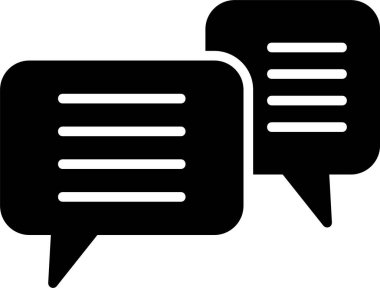 Konuş. Web simgesi basit illüstrasyon