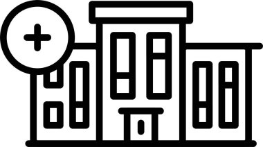 yapı sütun simgesi ana hat biçiminde