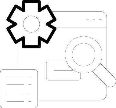 Etkileşimli, Basit Vektör İllüstrasyon Simgesi