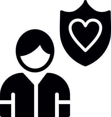 Aşk. Web simgesi basit illüstrasyon