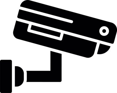 ccTV kamera simgesi basit vektör illüstrasyonu