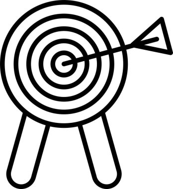 Hedef Uygulaması, Basit Vektör İllüstrasyon Simgesi