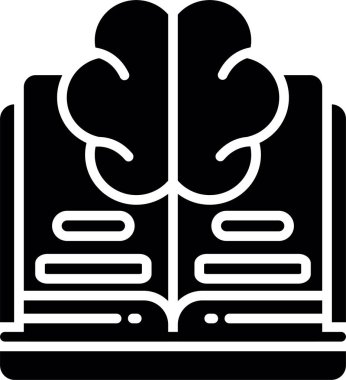 Beyin. Web simgesi basit illüstrasyon