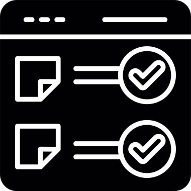 kontrol listesi simgesi, vektör illüstrasyonu