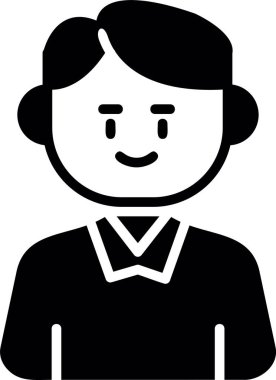 avatar erkek kişisi simgesi ana hatlar biçiminde