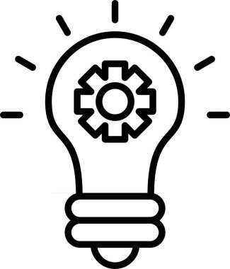 İnovasyon Fikri, Basit Vektör İllüstrasyon Simgesi