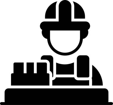 Miğferli bir adamın vektör çizimi