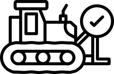 Yükleme Makinesi, Basit Vektör İllüstrasyon Simgesi