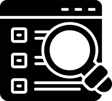 Tarayıcı tarayıcı büyüteç simgesi ana hat biçiminde