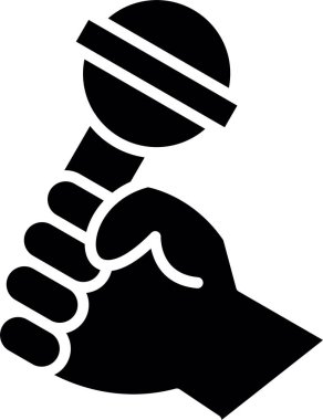 Tek bir ikonun vektör illüstrasyonu. el