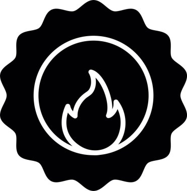 Alevler. Web simgesi basit illüstrasyon