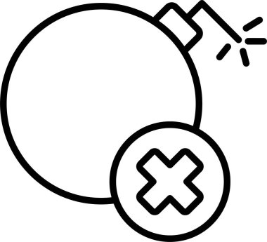 Terörizm, Basit Vektör İllüstrasyon Simgesi