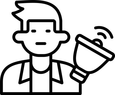 Duyuru Sözcüsü, Basit Vektör İllüstrasyon Simgesi