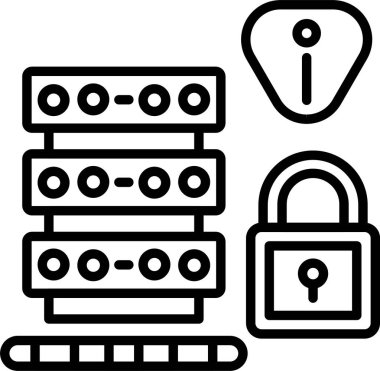 Sunucu Sorunu, Basit Vektör İllüstrasyon Simgesi