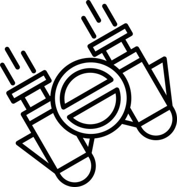 Savaş, Basit Vektör İllüstrasyon Simgesi