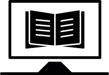 kitap simgesi, eğitim vektörü illüstrasyon tasarımı