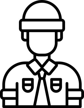 işçi simgesi, vektör illüstrasyonu beyaz arkaplanda izole edildi