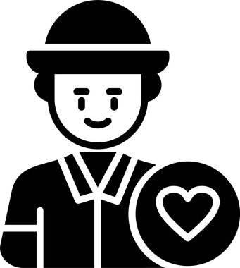 avatar adam kalp simgesi ana hatlar biçiminde