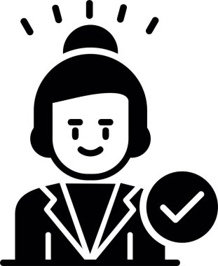 iş adamı yönetici simgesi - taslak biçimi