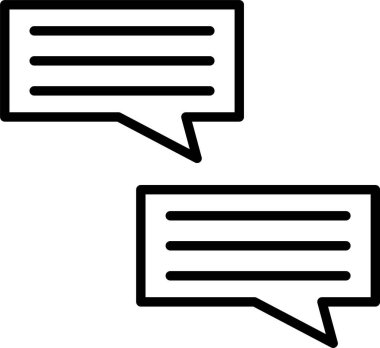 Anlık İleti, Basit Vektör İllüstrasyon Simgesi