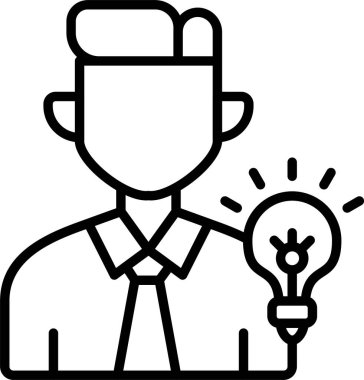 iş fikri fikri simgesi ana hatları biçiminde