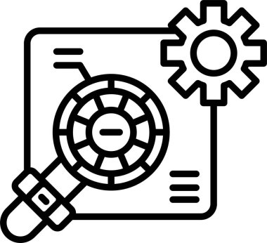 veri dizini. Web simgesi basit illüstrasyon