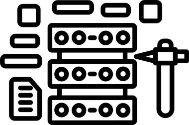 Veri Madenciliği, Basit Vektör İllüstrasyon Simgesi