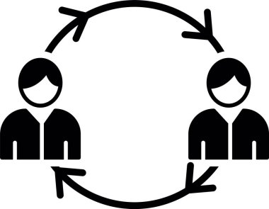 İş takım çalışması simgesi, özet biçimi