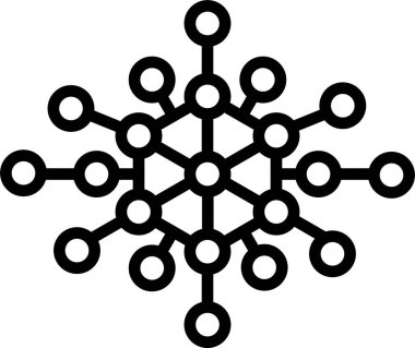 Nanoteknoloji, Basit Vektör İllüstrasyon Simgesi