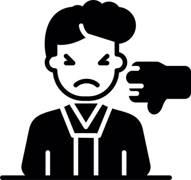 İş adamı ikonu. vektör illüstrasyonu