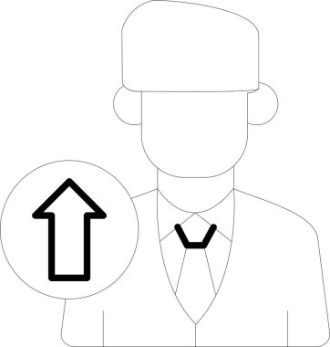 İş adamı. Web simgesi basit illüstrasyon