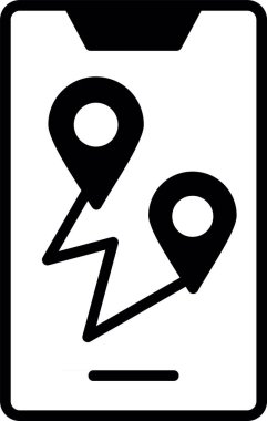 harita konumu ikon vektör illüstrasyonu