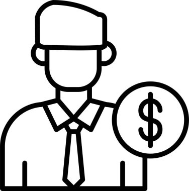 Para, Basit Vektör İllüstrasyon Simgesi