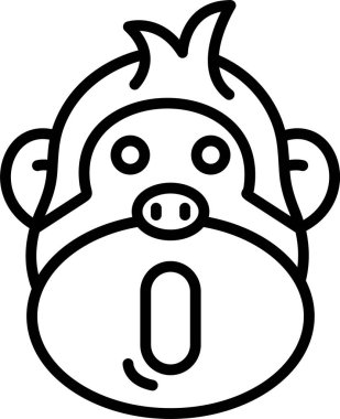 Hayvan maymun hayvan simgesi