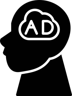 beyin ikonu vektör illüstrasyonu