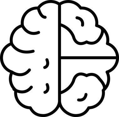 Beyin, Basit Vektör İllüstrasyon Simgesi