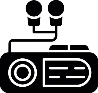 Kamera simgesi, vektör illüstrasyonu.