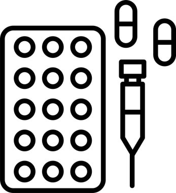 Tıbbi Tedavi, Basit Vektör İllüstrasyon Simgesi