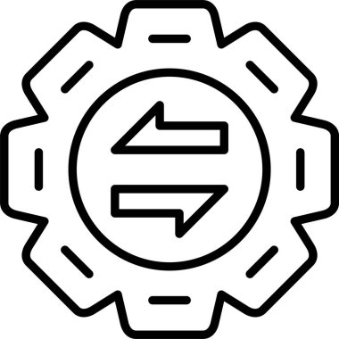 dişli dişli simgesi ana hat biçiminde