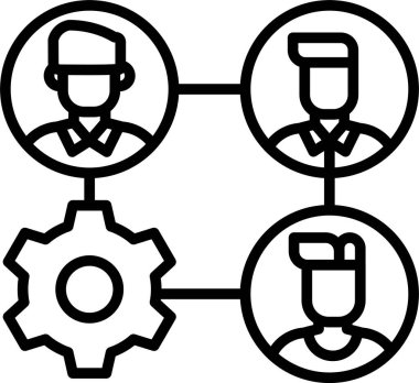 İşgücü, Basit Vektör İllüstrasyon Simgesi