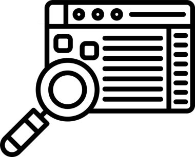 Veri Araması, Basit Vektör İllüstrasyon Simgesi