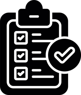 Kontrol listesi. Web simgesi basit tasarım