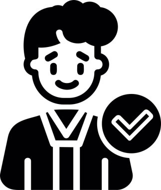 Müşteri memnuniyeti simgesi, basit vektör illüstrasyonu