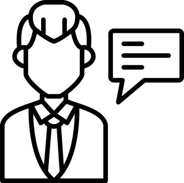 İş adamı simgesi, vektör illüstrasyonu