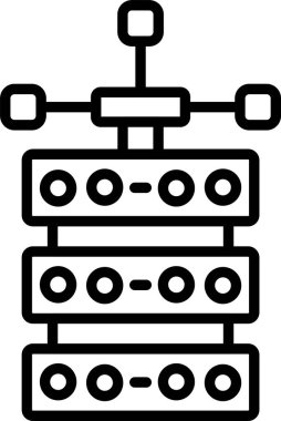 Veri Modelleme, Basit Vektör İllüstrasyon Simgesi